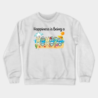 Happiness Is Being A Memere Summer Beach Happy Mother's Day Crewneck Sweatshirt